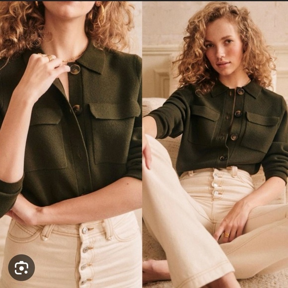 Sezane Sweaters - ISO SEZANE Betty Khaki Small